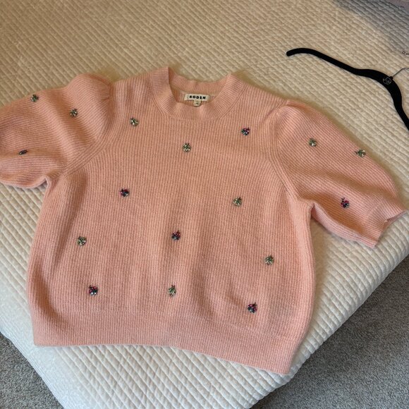 Boden Pink Embellished Sweater - Picture 5 of 7